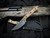 Microtech Knives Akris Fixed Blade Dark Earth G10 Scales and Black Kydex Sheath w/ M390MK Stonewashed plain Edge Blade (3.7") 95-10DE-5