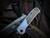 Flytanium Arcade Folder Carbon Fiber Inlaid Blue Aluminum Scales w/ S35VN DLC Plain Edge Blade (3.2") FLY-1308