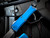 Microtech Hera II Mini T/E Blue Aluminum Body w/ M390MK Stonewashed Plain Edge Blade (2.9") 1704M-10BL