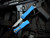 Microtech Hera II Mini T/E Blue Aluminum Body w/ M390MK Stonewashed Plain Edge Blade (2.9") 1704M-10BL