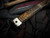 Koji Hara Custom Fixed Blade "Sun and Moon" Zebra Wood and 316 Stainless and 24K Gold inlaid Sun and Moon Handle w/ Cowry-Y Mirror Polished Plain Edge Blade and Zebra Wood Sheath