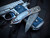 William Henry B12 'Daytona' Folder Fordite Inlaid Hand Carved Sterling Silver Body w/ Chad Nichols Checkered Flag Spearpoint Plain Edge Blade (3")