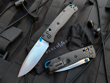 Benchmade Mini Freek Carbon Fiber Scales 3 S90V Stonewashed Blade