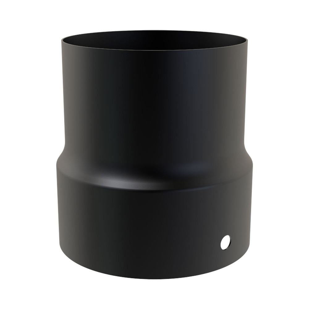 Adaptateur pour poêle 150 mm noir mat Ø 125mm