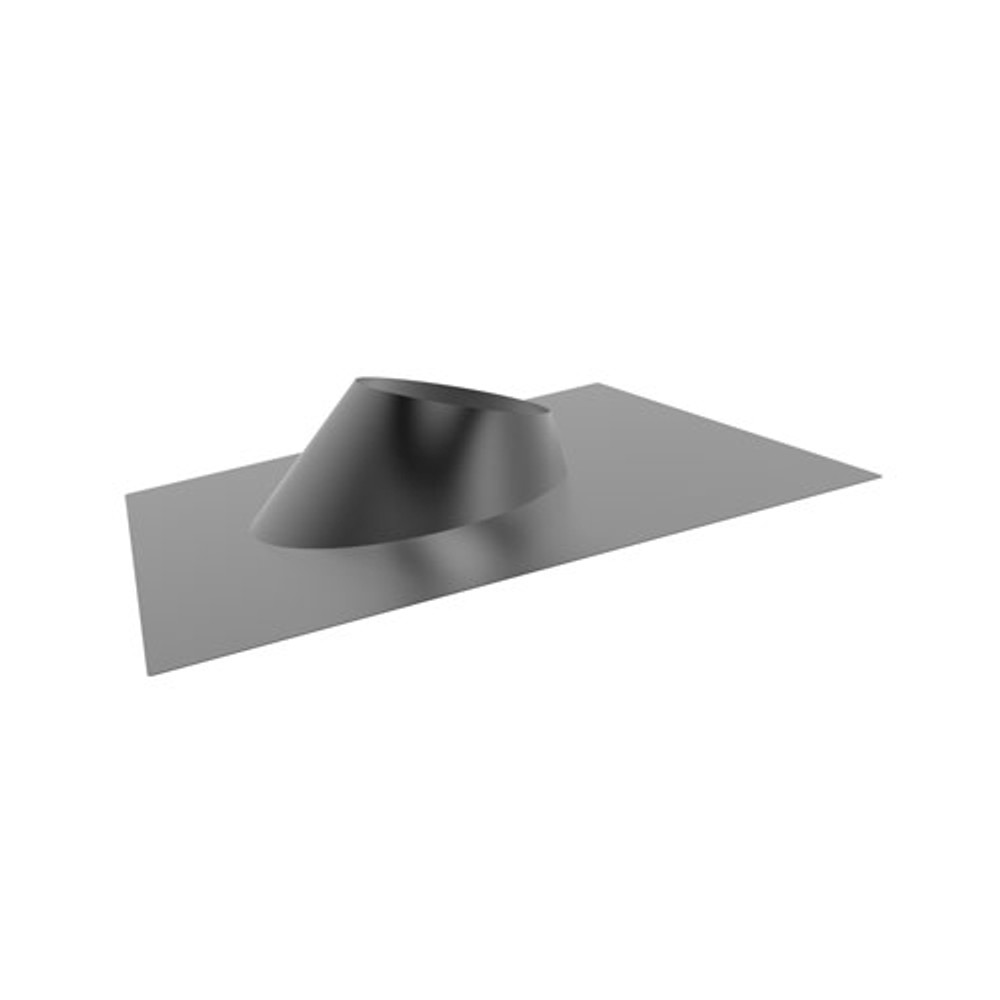 Solin en pente, aluminium. 25-35° pour simple paroi 150 mm et double paroi 100 mm noir mat