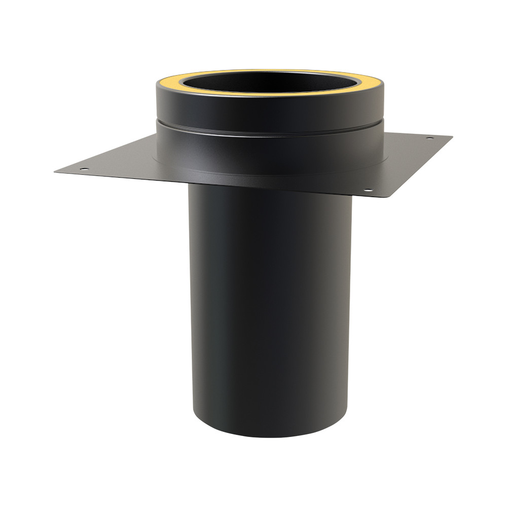 Prolongateur avec base double paroi Convesa premium Ø 100mm noir mat