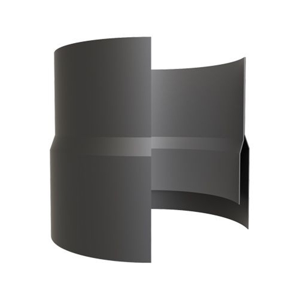 Adaptateur anti-condensation tuyau de chauffage Ø 125 mm SP acier inoxydable noir