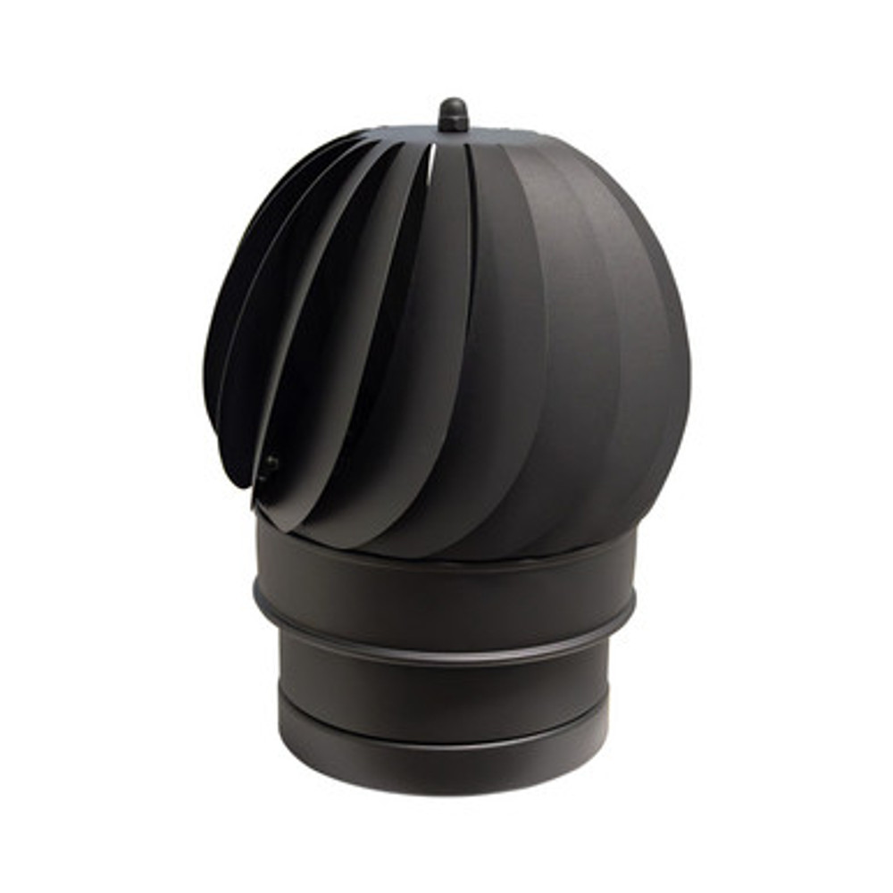Chapeau aspirateur rotatif pour double paroi Ø 125 mm noir mat