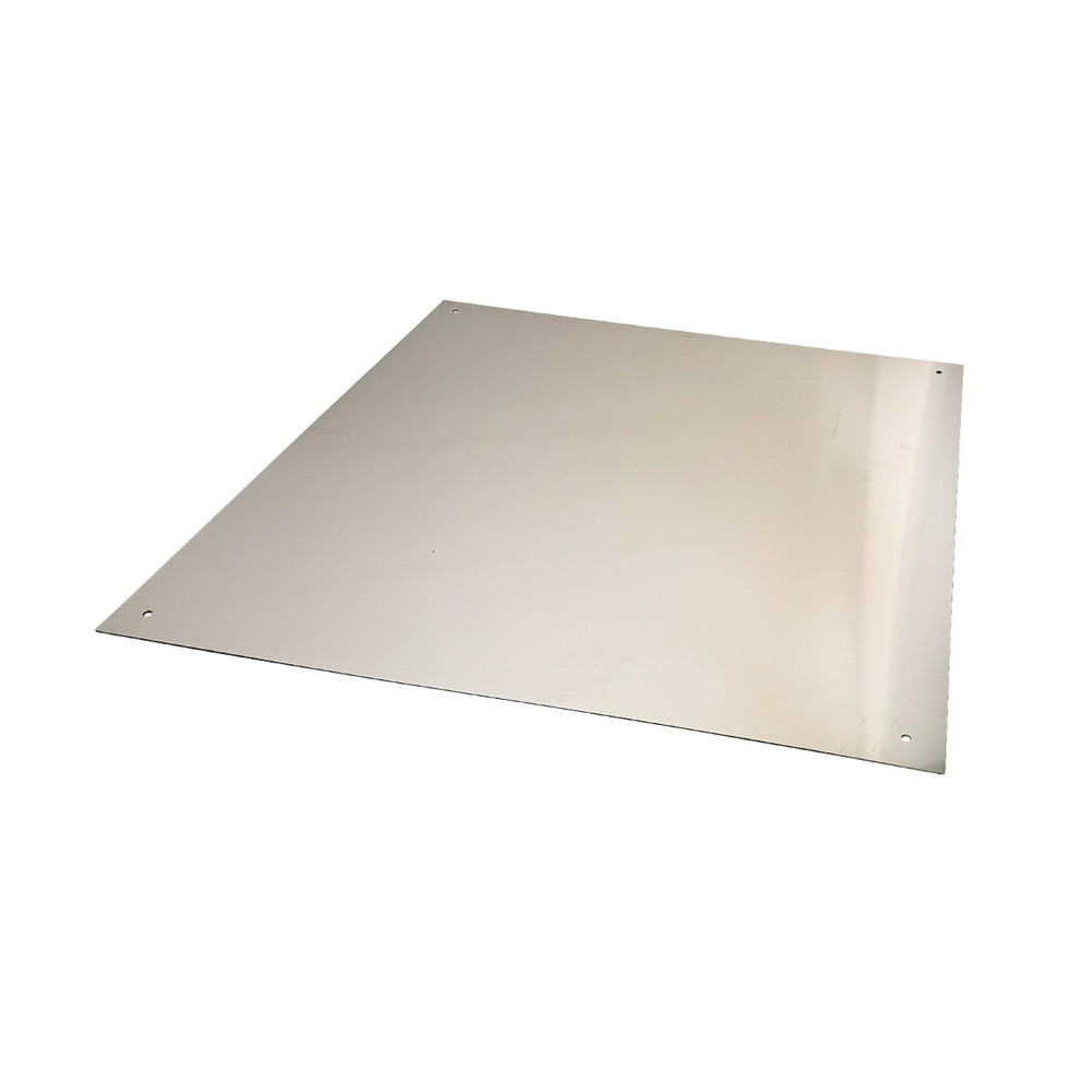 Plaque de cheminée carrée en inox 59 x 59 cm