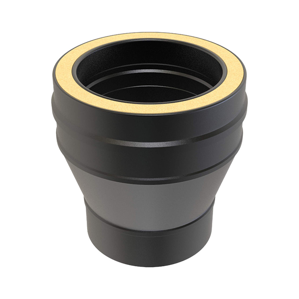 Adaptateur simple 120 mm femelle - double paroi Convesa premium Ø 125mm noir mat