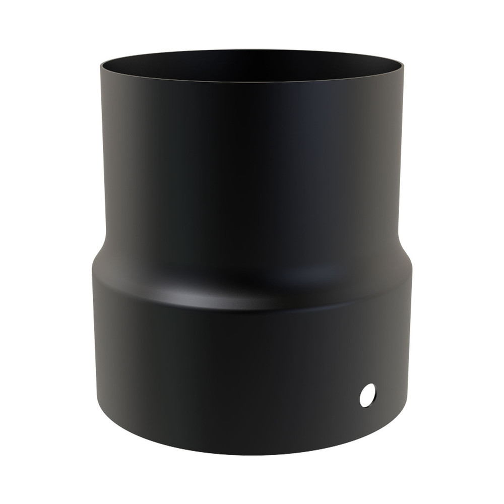 Adaptateur pour poêle 100 mm noir mat Ø 125mm