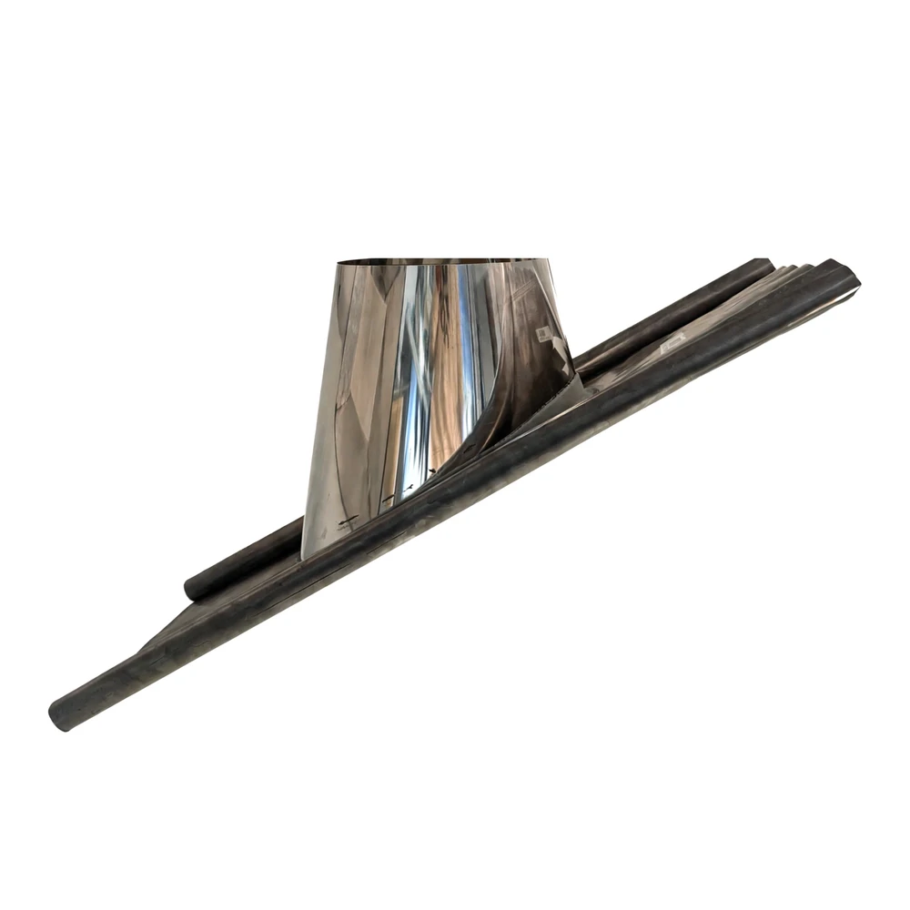 Solin en pente, plaque plomb 30-45° pour 130 mm
