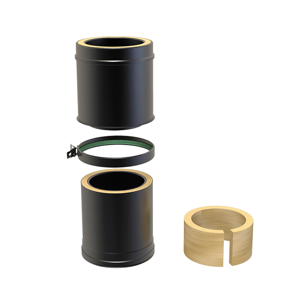 Longueur télescopique 25-35cm Convesa premium Ø 125mm noir mat