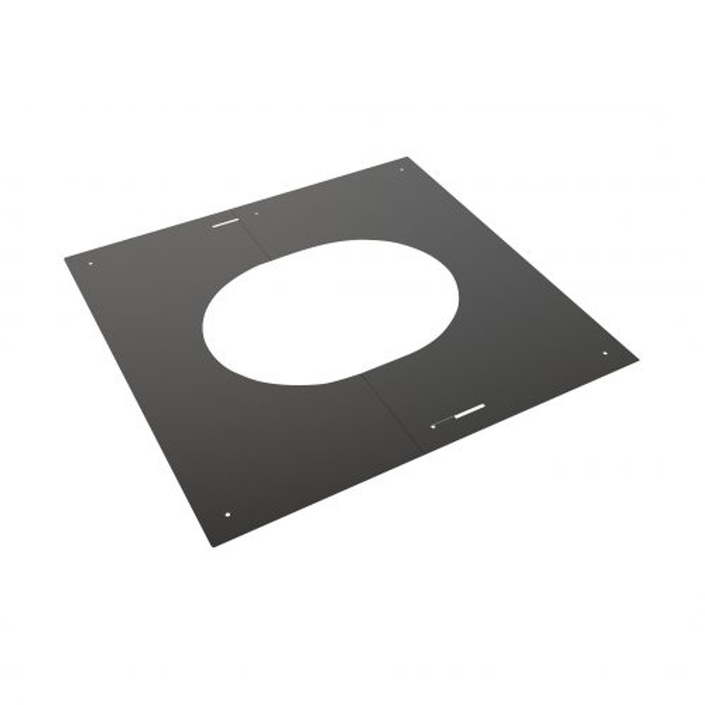 Plaque de finition 30-45° pour simple paroi 225 mm et double paroi 175 mm noir mat