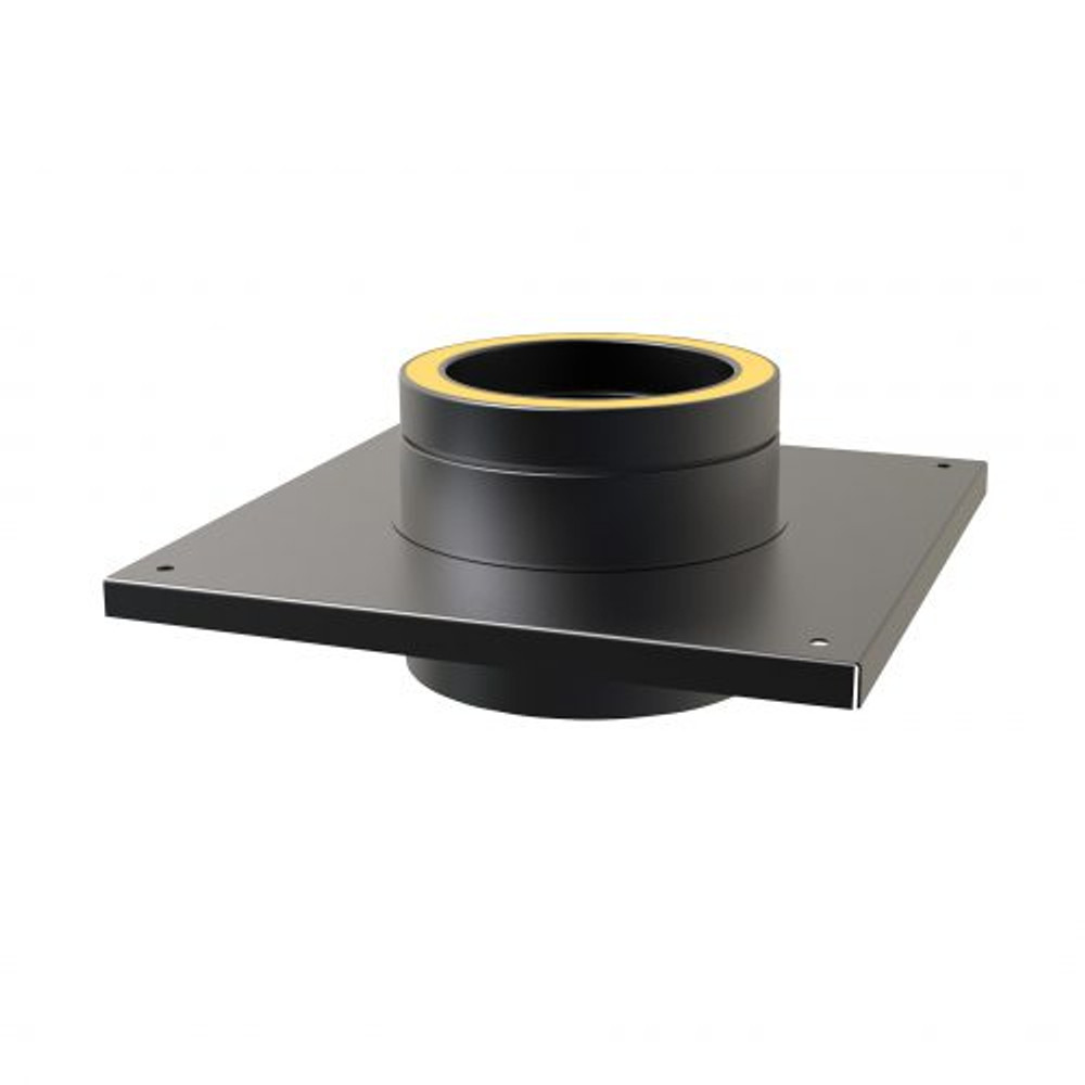 Plaque de support avec plate Ø 150 mm noir mat