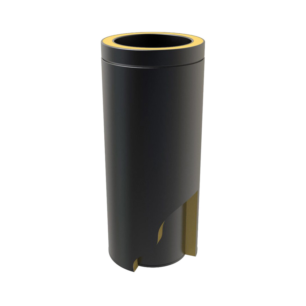 Connexion simple double par emboitement Convesa premium Ø 150 mm noir mat
