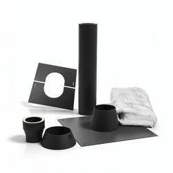 Kits de traversée de toit noir 125 mm