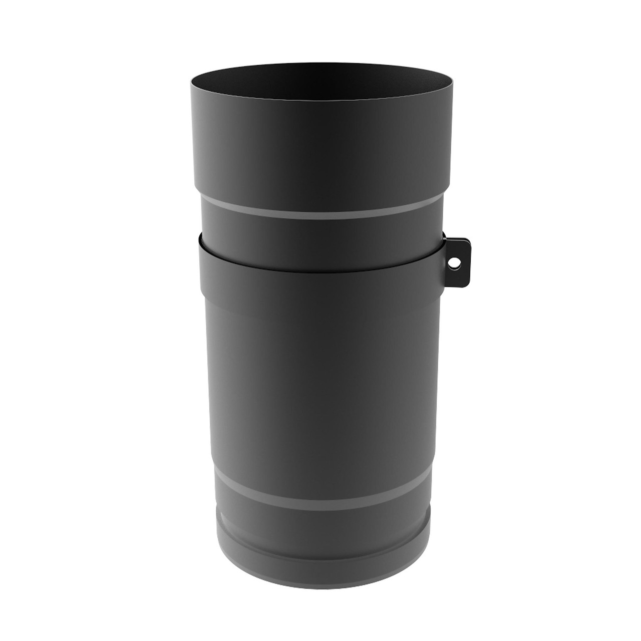 LANZZAS - Élargissement pour tuyau de poêle de 150 mm à 200 mm, couleur :  noir métallisé (diamètre : 150 mm) - D'autres tuyaux de notre gamme sont  disponibles ici : : Bricolage