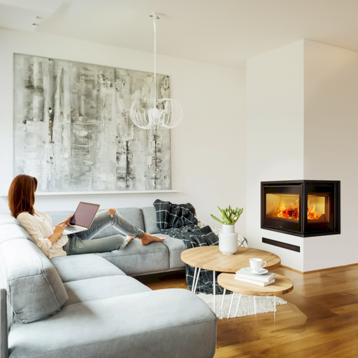 Cheminée encastrable Lacunza Adour 800 CLI/CLD 10kW - Tubage Center