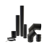 Tuyaux émaillés noir mat 80 mm