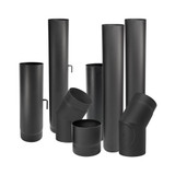 Tuyaux de poêle épais 120 mm noir