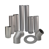 Tuyaux de poêle épais 130 mm gris