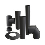 Tube de chauffage en acier inoxydable noir 100 mm