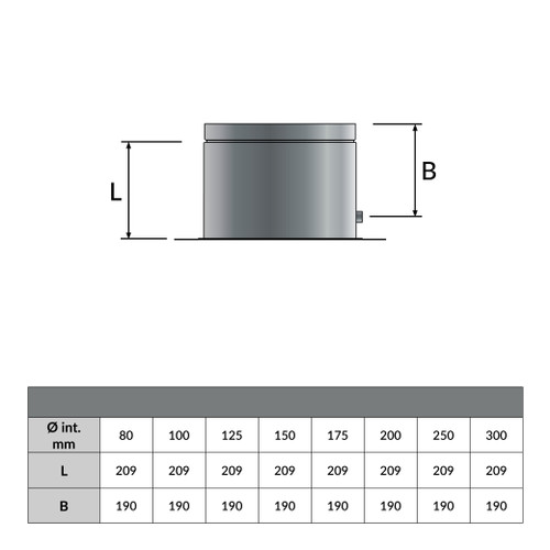 Prolongation cheminee support plancher Convesa premium Ø 100mm noir mat - Dessin géométrique