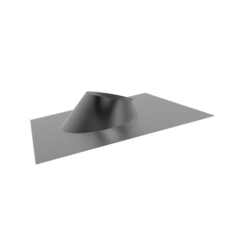 Solin en pente aluminium 25-35° pour simple paroi 250 mm et double paroi 200 mm noir mat