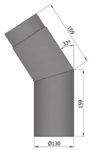 Coude fixe 30° Ø 120mm