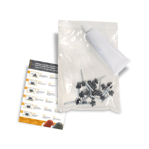 Flexible solin silicone 95-197 mm rouge