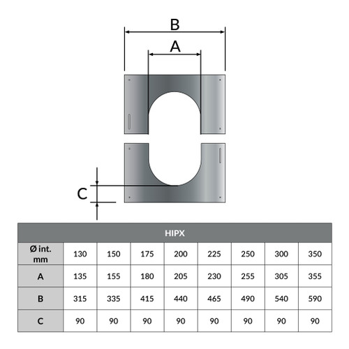 Plaque de finition 45-60° pour SP 130 mm et DP 80 mm