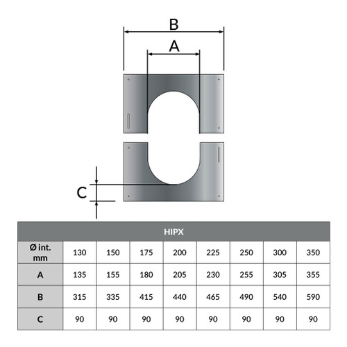 Plaque de finition 45-60° pour SP 130 mm et DP 80 mm noir mat