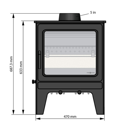 Poêle multi-combustible MOON 8 kW ECODesign