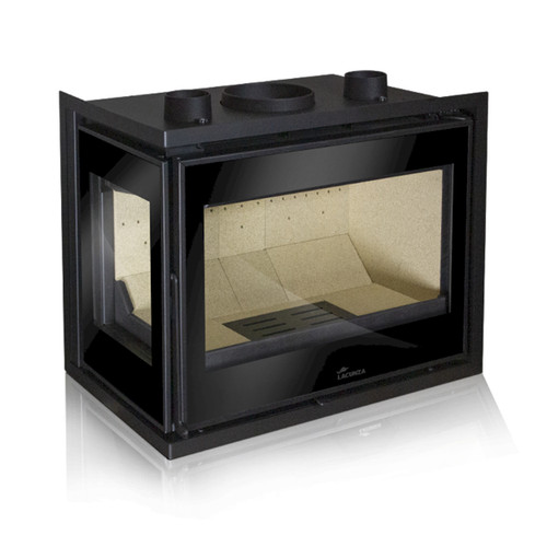 Cheminée encastrable – Lacunza Adour 600 CLI/CLD 9kW - Vue de cote