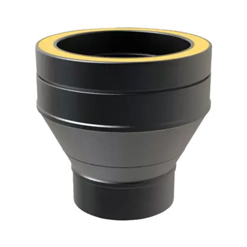 Double paroi 100 mm Adaptateur Simple paroi 80 mm - Double paroi 100mm noir mat Convesa premium