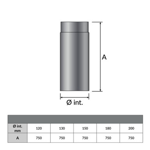 Elément 75cm Ø 130mm  Elément 75cm Ø 130mm