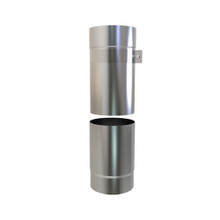 Tuyau de poêles longueur télescopique 25-40 cm Ø 100 mm acier inoxydable