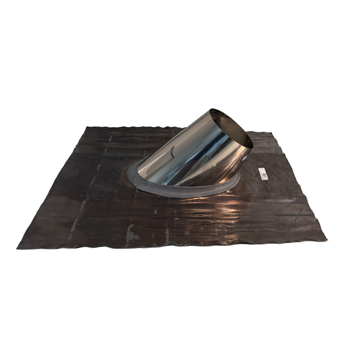 Solin en pente, plaque plomb 30-45° pour 130 mm