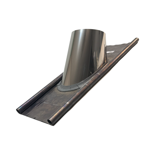 Solin en pente, plaque plomb 30-45° pour 130 mm