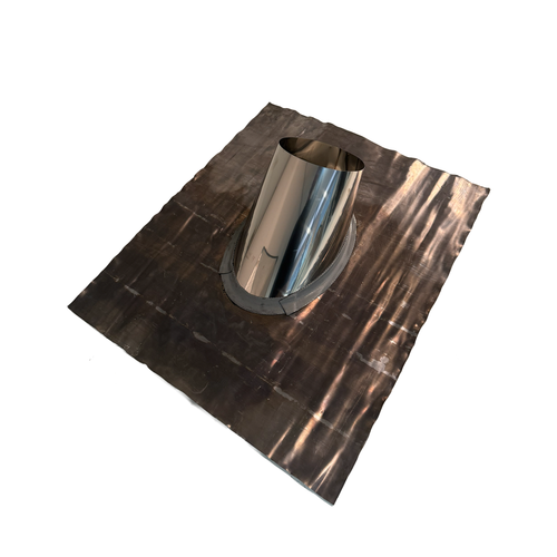 Solin en pente, plaque plomb 30-45° pour 130 mm