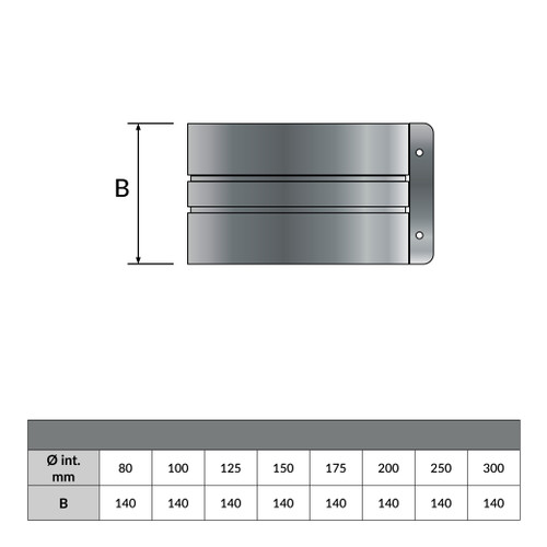 Bride de securité large Convesa premium Ø 80mm noir mat pour SP 130 mm et DP 80 mm - Dessin géométrique