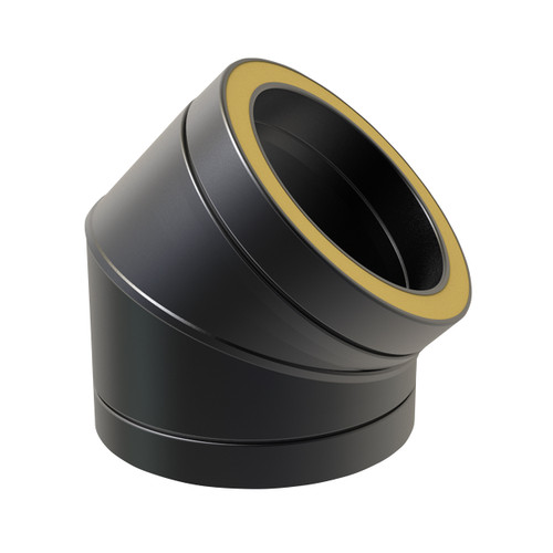 Coude 45° Convesa premium Ø 150 mm noir mat