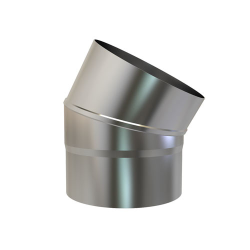Tuyau de poêles coude 30° Ø 125 mm acier inoxydable