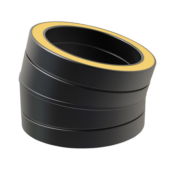Coude 15° Convesa premium Ø 100mm noir mat