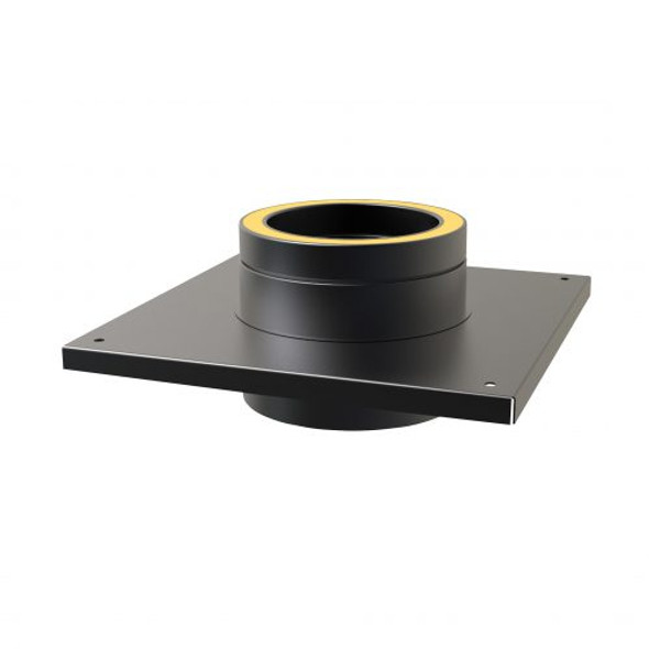 Plaque de support avec plate Ø 100 mm noir mat