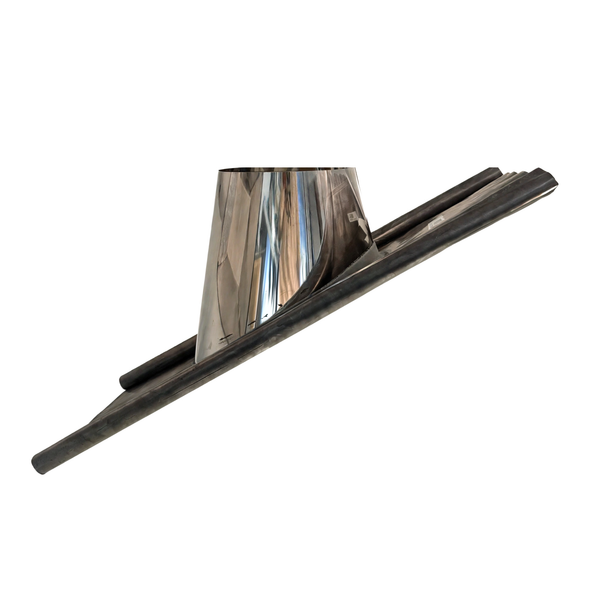 Solin en pente, plaque plomb 30-45° pour 130 mm