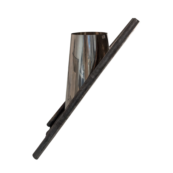 Solin en pente, plaque plomb 45-60° pour 130 mm