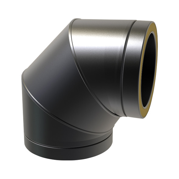 Coude 90° Convesa premium Ø 80 mm noir mat Coude 90° Convesa premium Ø 80 mm noir mat