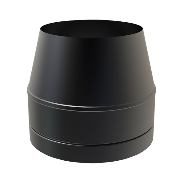 Cône de finition inox Convesa premium pour Ø 80mm noir mat Cône de finition inox Convesa premium pour Ø 80mm noir mat